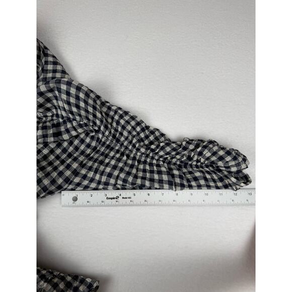 Veronica beard Campbell gingham ruched dress size women’s 6 - Picture 3 of 9